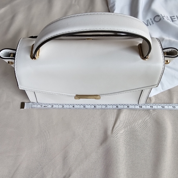 MICHAEL KORS Whitney White Medium Leather Satchel - Picture 11 of 13